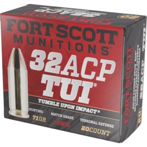 Fort Scott Munitions Pistol Ammo 32 Acp 71 Gr. Tui 20 Rd.