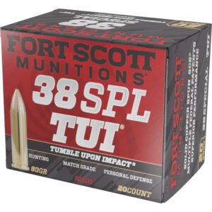 Fort Scott Munitions Pistol Ammo 38 Spl 80 Gr. Tui 20 Rd.