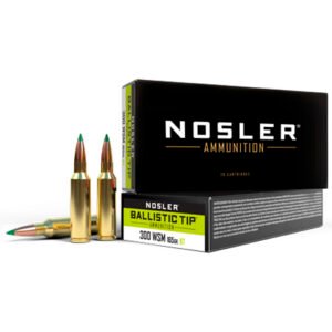 Nosler Ballistic Tip Rifle Ammunition  300 Wsm 165 Gr. Bt Sp 20 Rd.