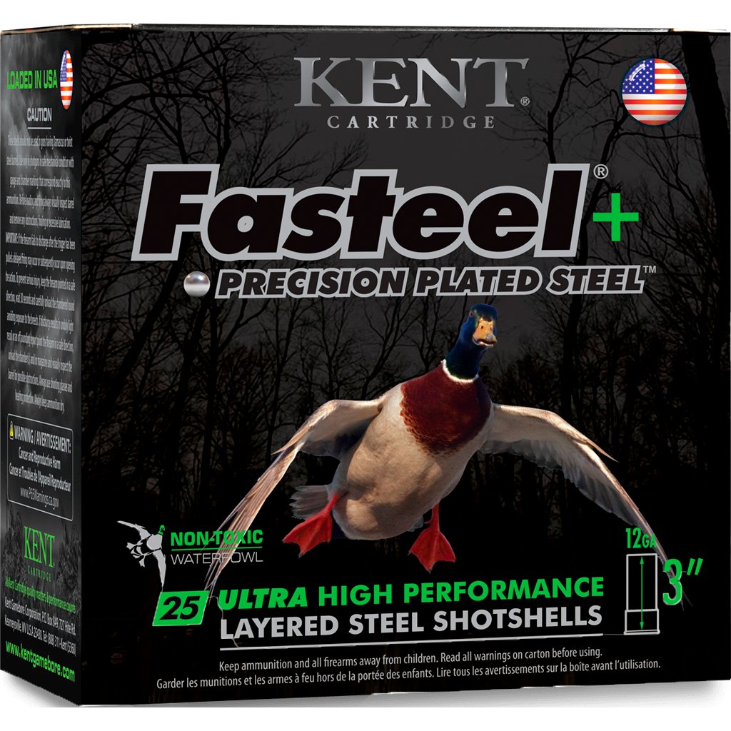 Kent Fasteel Precison Plated Steel Load 12ga. 3 In. 1 Oz. 2 & 4 25 Rd.
