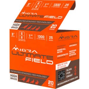 Migra Staxd Ultimate Field Shotgun Ammo 20 Ga. 3 In. 1 1-4 Oz. 6-8 Shot 25 Rd.