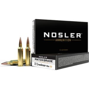 Nosler Match Grade Rifle Ammunition 22 Creedmoor 85 Gr. Hpbt 20 Rd.