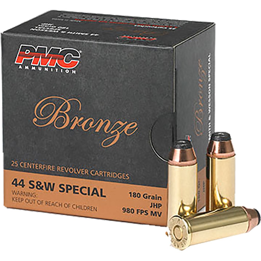 Pmc Bronze Pistol Ammo 44 Spl Jhp 180 Gr. 25 Rd.