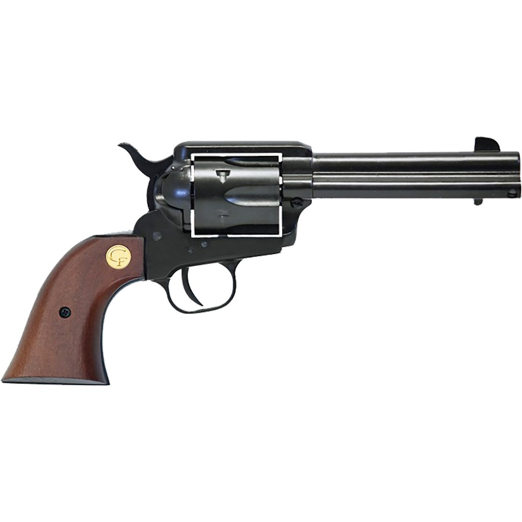 Chiappa 1873 Saa Revolver 22 Lr 4.75 In. Black With Wood Grips 6 Shot