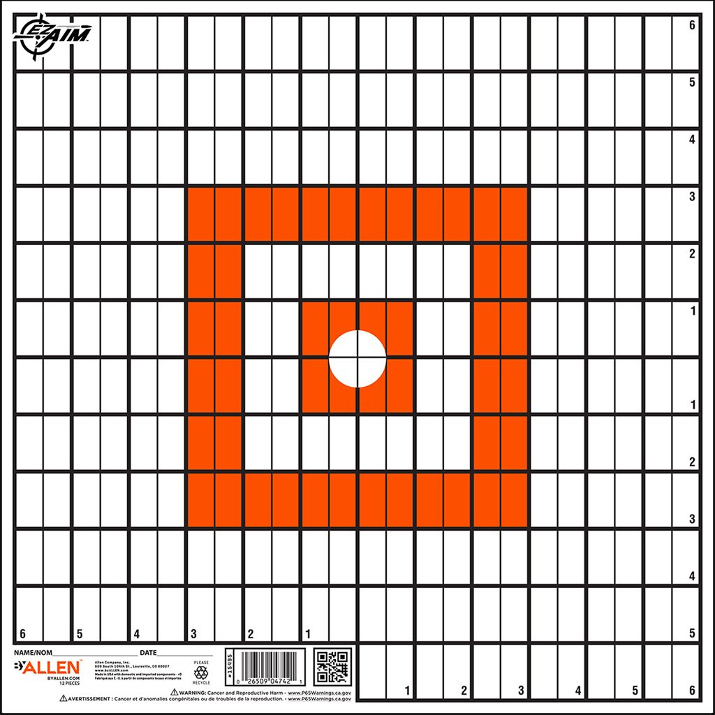 Ezaim Grid Paper Targets 12x12 12 Pk.