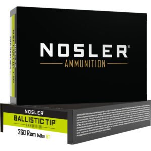 Nosler Ballistic Tip Rifle Ammunition 260 Rem. 140 Gr. Bt Sp 20 Rd.