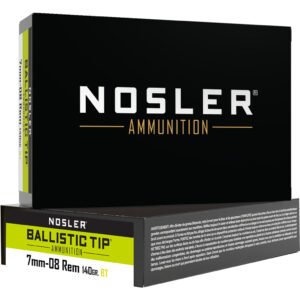 Nosler Ballistic Tip Rifle Ammunition 7mm-08 Rem. 140 Gr. Bt Sp 20 Rd.