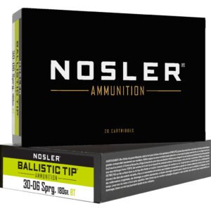 Nosler Ballistic Tip Rifle Ammunition 30-06 Sprg 180 Gr. Bt Sp 20 Rd.