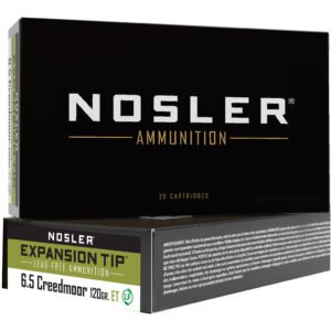 Nosler Expansion Tip Rifle Ammunition 6.5mm Creedmoor 120 Gr. Et Sp 20 Rd.