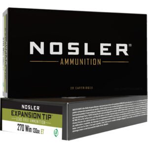 Nosler Expansion Tip Rifle Ammunition 270 Win. 130 Gr. Et Sp 20 Rd.