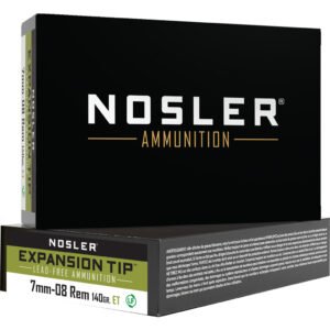 Nosler Expansion Tip Rifle Ammunition 7mm-08 Rem. 140 Gr. Et Sp 20 Rd.