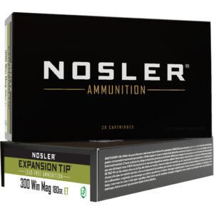 Nosler Expansion Tip Rifle Ammunition 300 Win. Mag. 180 Gr. Et Sp 20 Rd.