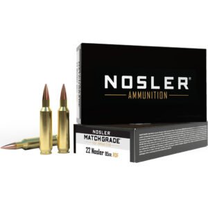 Nosler Match Grade Rifle Ammunition 22 Nosler 85 Gr. Rdf Hpbt 20 Rd.