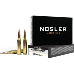 Nosler Match Grade Rifle Ammunition 260 Rem. 130 Gr. Rdf Hpbt 20 Rd.