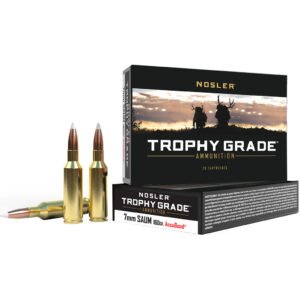 Nosler Trophy Grade Rifle Ammunition 7mm Saum 160 Gr. Ab Sp 20 Rd.