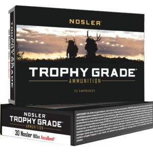 Nosler Trophy Grade Rifle Ammunition 30 Nosler 180 Gr. Ab Sp 20 Rd.