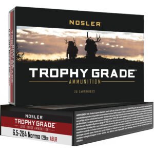 Nosler Trophy Grade Long Range Rifle Ammunition 6.5mmx284 Norma 129 Gr. Ablr Sp 20 Rd.