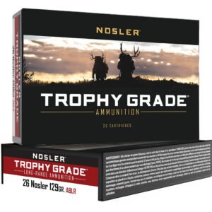 Nosler Trophy Grade Long Range Rifle Ammunition 26 Nosler 129 Gr. Ablr Sp 20 Rd.