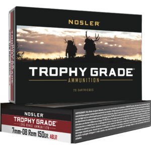 Nosler Trophy Grade Long Range Rifle Ammunition 7mm-08 Rem. 150 Gr. Ablr Sp 20 Rd.