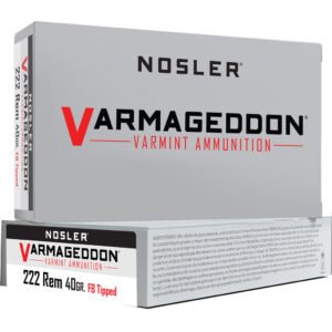 Nosler Varmageddon Rifle Ammunition 222 Rem. 40 Gr. Vg Fbt 20 Rd.