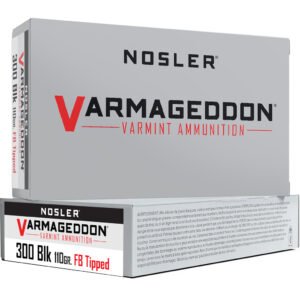 Nosler Varmageddon Rifle Ammunition 300 Blackout 110 Gr. Vg Fbt 20 Rd.