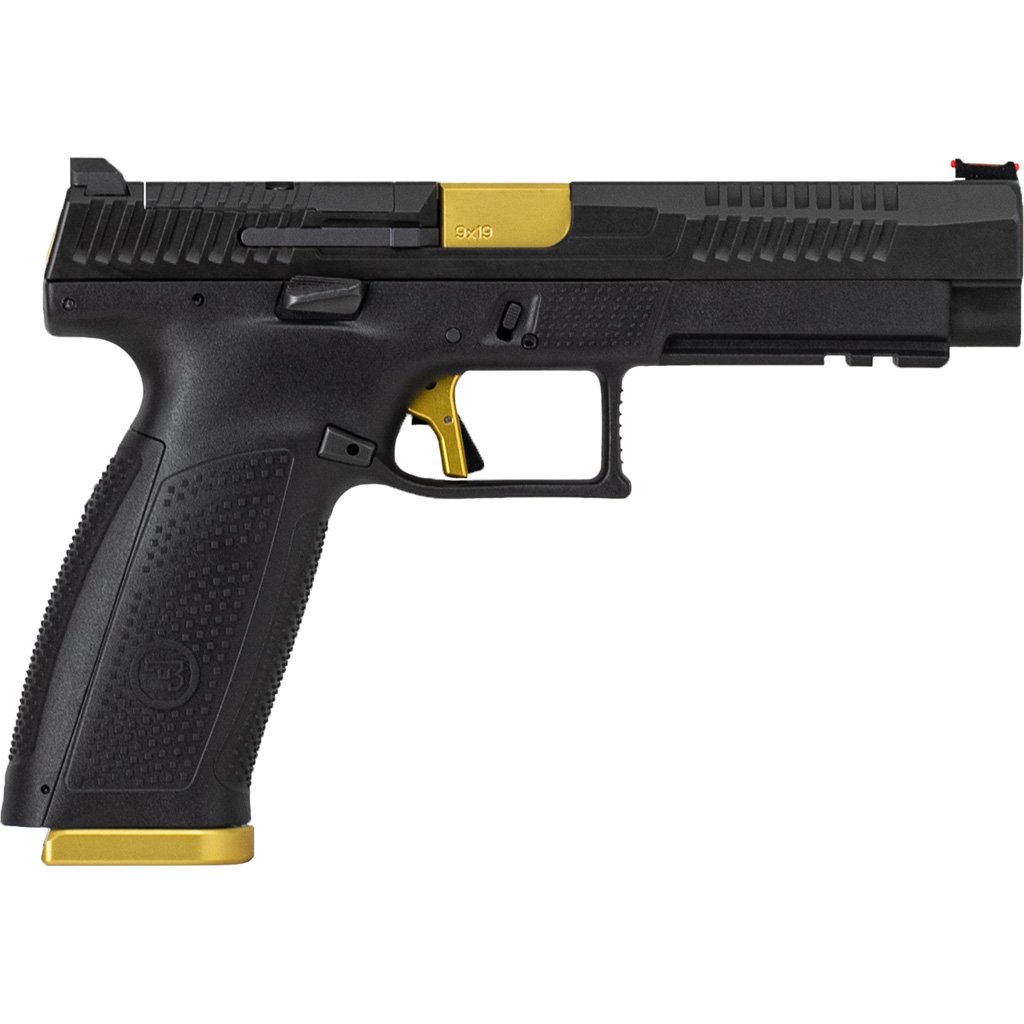Cz P-10 F Competition Ready Or Pistol 9mm 5 In.gold Titanium-nitride 19 Rd.