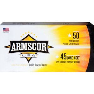 Armscor Cowboy Pistol Ammo 45 Lc. 255 Gr. Lead 50 Rd.
