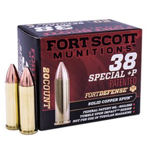 Fort Scott Munitions Pistol Ammo 38 Spl +p 81 Gr. Tui 20 Rd.