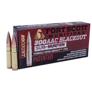 Fort Scott Munitions Sub-munitions Rifle Ammo 300 Blkout 190 Gr. Tui 20 Rd.
