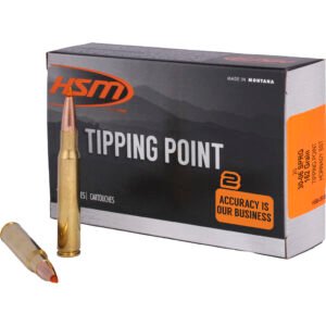Hsm Tipping Point 2 Rifle Ammo 30-06 Sprg.165 Gr. Sst 20 Rd.