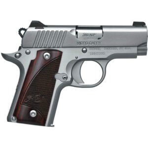 Kimber Micro Stainless Pistol 380 Acp 2.75 In. Satin Silver W- Rosewood 7 Rd.