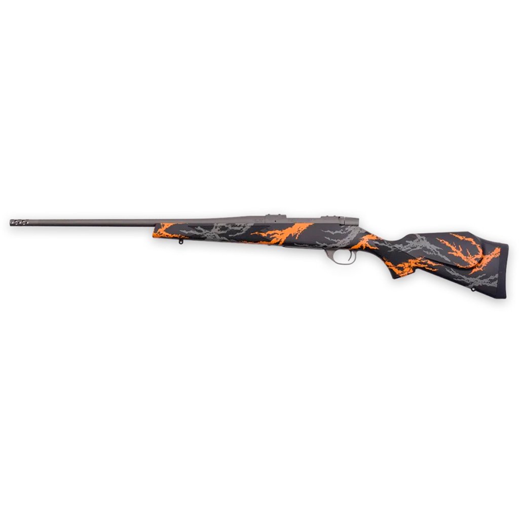 Weatherby Vanguard Compact Hunter Rifle 7mm-08 Rem. 20 In Black Grey And Orange Rh - Image 2