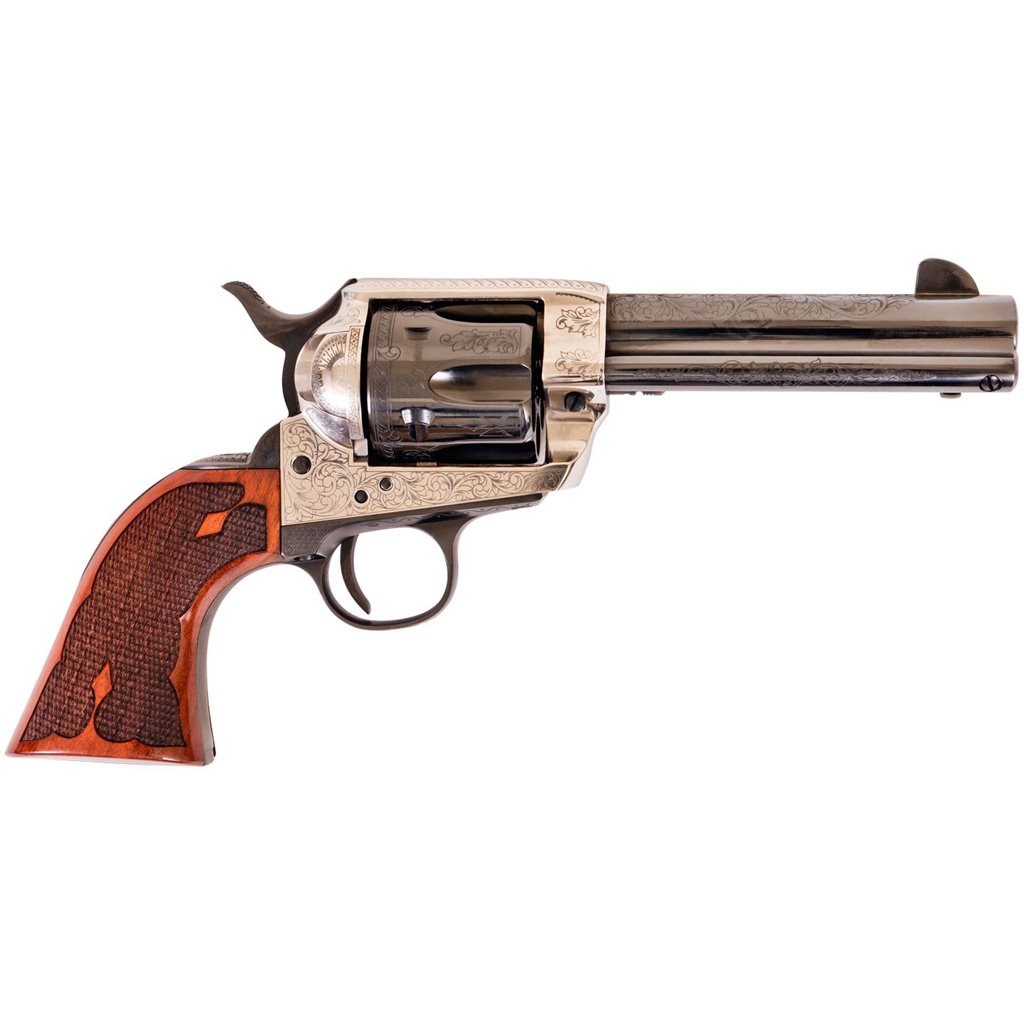 Cimarron Frontier Pre-war Revolver 45 Long Colt 4.75 In. Blued- Silver Frame 6 Shot