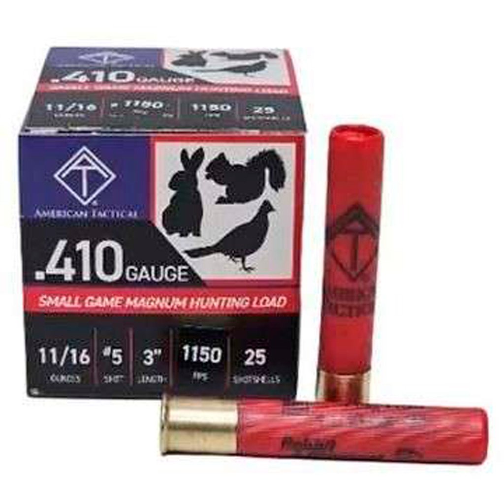 Ati Hunting Shotgun Ammo 410 Ga. 5 Shot 11-16 Oz. 25 Rds