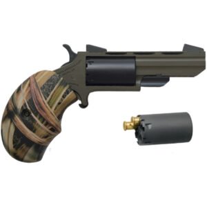 Naa Green Huntsman Revolver 22 Lr-mag. 2 In. Od Green Black Grip 5 Rd.