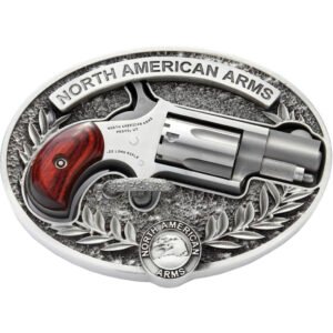 Naa 50th Anniversary Revolver W-buckle 22 Lr Stainless W-gold Inlay 1.13 In. 5 Rd