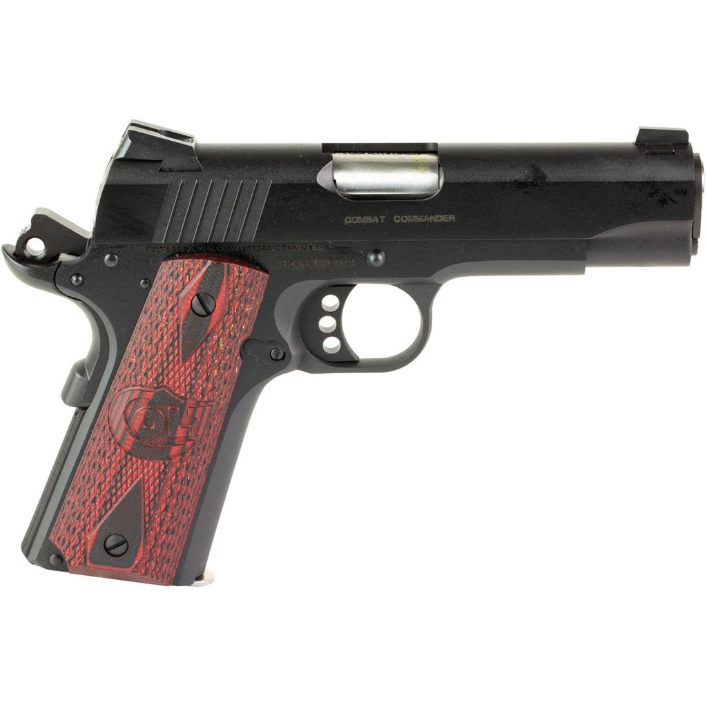 Colt 1911 Combat Commander Pistol 38 Super 4.25 In. Blued 9 Rd.
