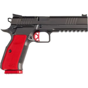 Dan Wesson Dwx Optic Ready Pistol 9mm 4.95 In. Black-red Grips 10+1 Rd.