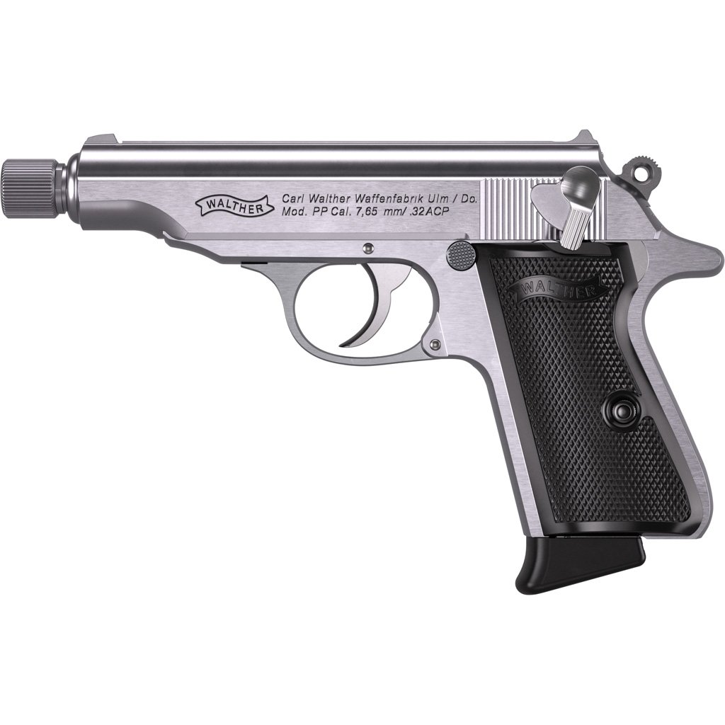 Walther Pp Sd Pistol 32 Acp 3.9" Stainless Threaded Barrel 8 Rd. - Image 2