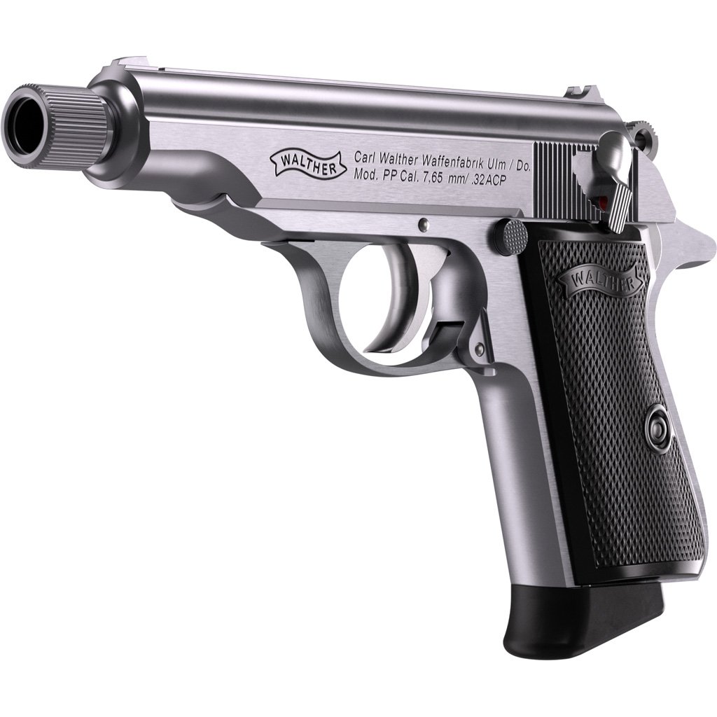 Walther Pp Sd Pistol 32 Acp 3.9" Stainless Threaded Barrel 8 Rd. - Image 3