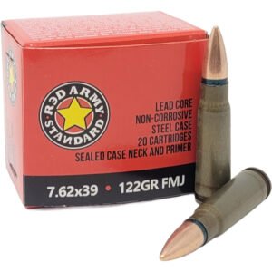 Red Army Standard Steel Case Ammo 7.62x39 122 Gr. Fmj 20 Rd.