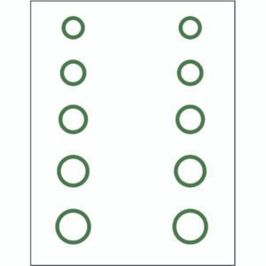 Gunstar Mini Circles Target Reticle Set Green