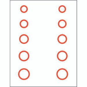Gunstar Mini Circles Target Reticle Set Orange