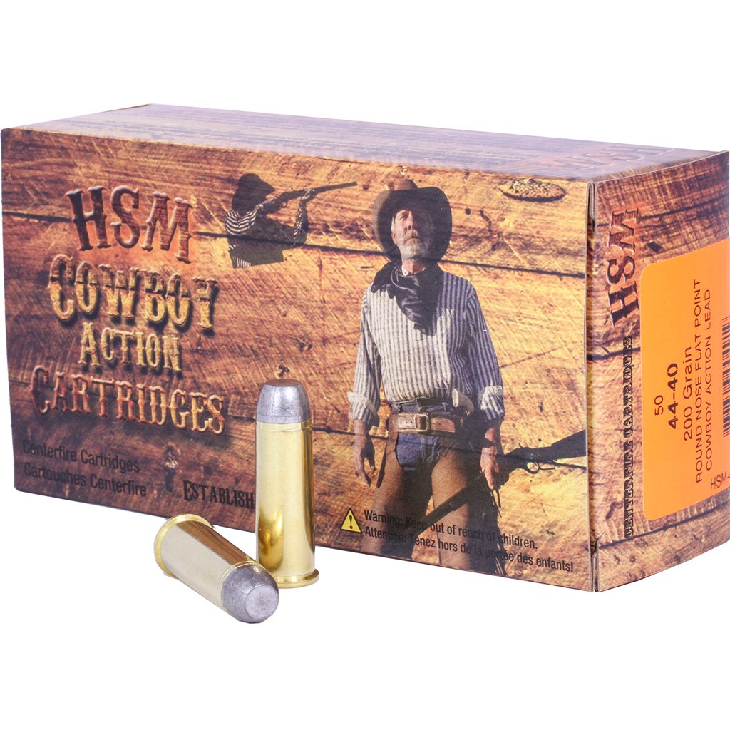 Hsm Cowboy Action Rifle Ammunition 44-40 200 Gr. 50 Rd.