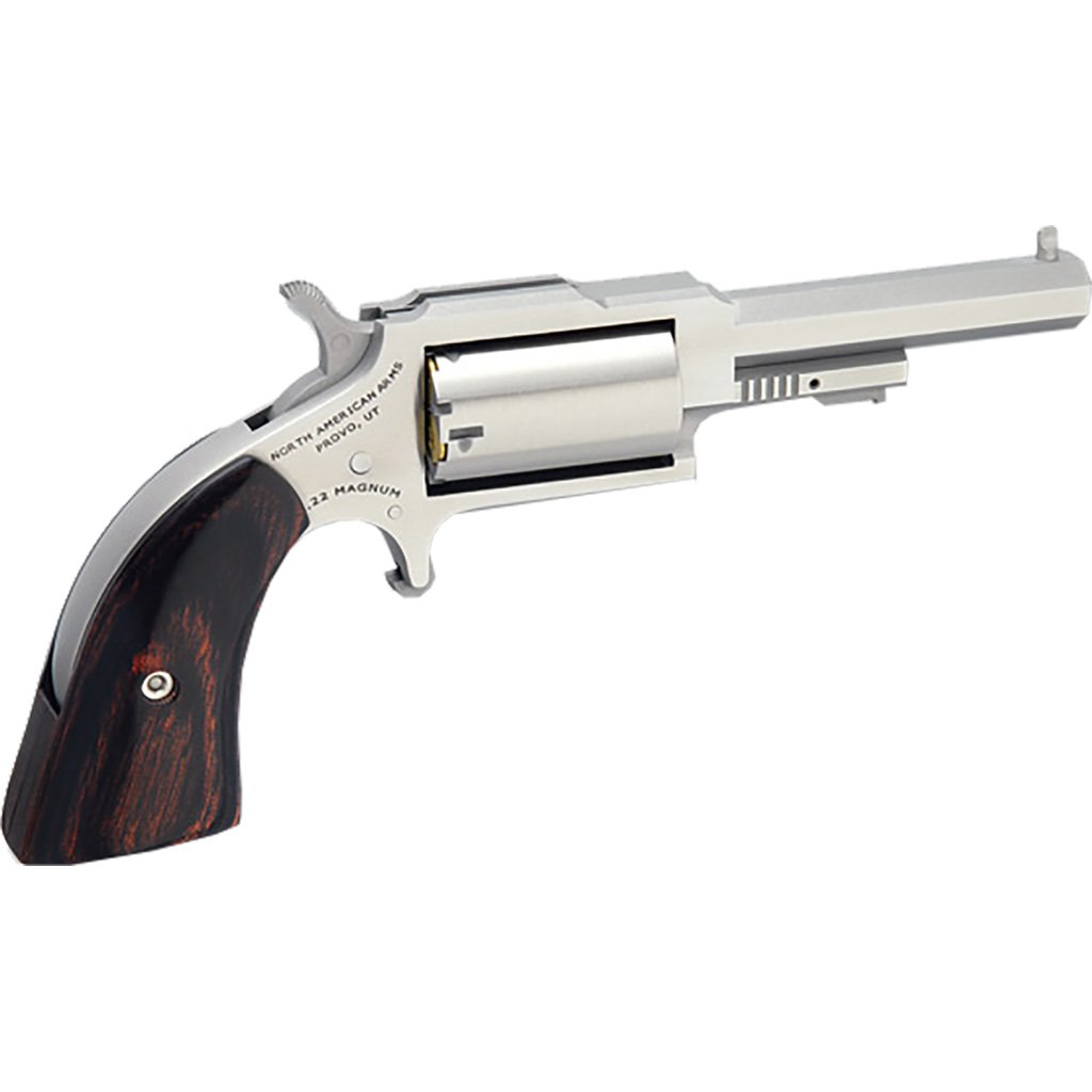 Naa The Earl Sheriff Mini-revolver 22 Wmr Stainless-rosewood 2.5 In. 5 Rd.