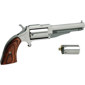 Naa The Earl Mini-revolver Combo 22 Lr-.22 Wmr Stainless-rosewood 3 In 5 Rd.