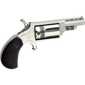 Naa Wasp Mini-revolver Combo 22 Lr-.22 Wmr Stainess-black 1.63 In. 5 Rd.