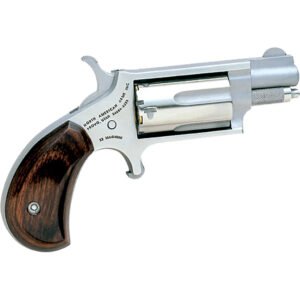 Naa 22msc Mini-revolver Combo 22 Lr-.22 Wmr Matte Stainless-wood 1.13 In. 5 Rd.