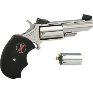 Naa Black Widow Revolver Combo 22 Lr-.22 Wmr Stainless-black 2 In. 5 Rd. As