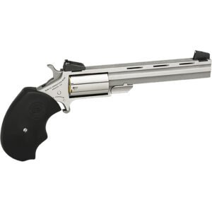 Naa Mini-master Target Revolver 22 Wmr Stainless-black 4 In. 5 Rd. As